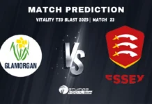 Match Prediction for GLA vs ESS 23rd match of T20 Blast 2025 GLA vs ESS Who will win 23rd Match T20 Blast 2025?
