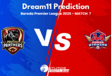 PTP vs APT Dream 11 Prediction Today Match 7 Baroda Premier League 2025 PTP vs APT Dream 11 Prediction 7th Match
