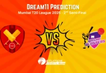 SBMF vs BB Dream11 Prediction: Fantasy Cricket Tips for T20 Mumbai League 2025 – 2nd Semi-Final SBMF vs BB Dream11 Prediction 2nd Semi-Final