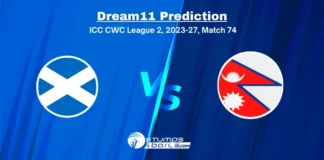 SCO vs NEP 74th Match Dream11 Prediction