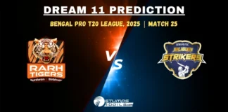 SRT vs SSS Match 25 Dream11 Prediction