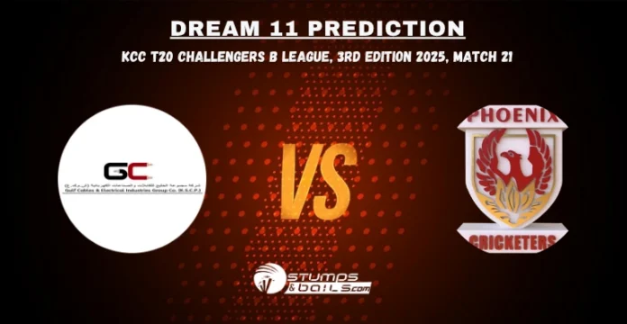 GUC vs PC Match 21 Dream11 Prediction of KCC B League 2025