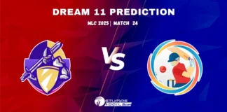 LAS vs NY Match 24 Dream11 Prediction of MLC 2025