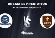 MID vs SUR Dream11 Prediction & Fantasy Cricket Picks for T20 Blast 2025 – Match 114 MID vs SUR Dream11 Prediction For 114th Match