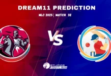 SF vs NY Dream11 Prediction and Score Prediction for Major League Cricket 2025 Match 32 SF vs NY Dream11 Prediction