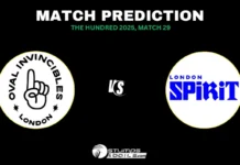 Oval Invincibles vs London Spirit Men’s 29th Match Prediction – The Hundred 2025 OVI vs LNS Match Prediction 29th Match