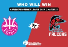 Barbados Royals vs Antigua Barbuda Falcons, 22nd Match – CPL 2025 BR vs ABF 22nd Match Prediction