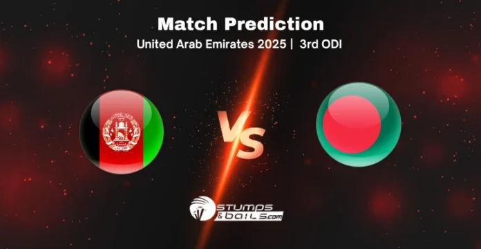 AFG vs BAN 3rd ODI Match Prediction