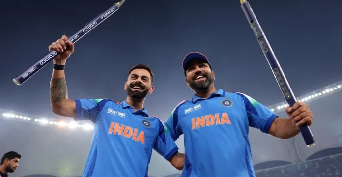 Rohit Sharma and Virat Kohli during India cricket match – farewell speculation