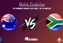 Australia Women vs South Africa Women 26th Match Prediction of ICC Women’s World Cup 2025 AUS-W vs SA-W ICC Women’s World Cup 2025 match prediction at Holkar Stadium, Indore