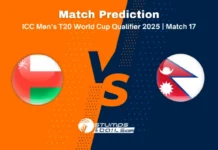 Oman vs Nepal 17th Match Prediction Super Six of ICC Men’s T20 World Cup Asia & EAP Qualifier 2025 OMA vs NEP 17th Match Prediction