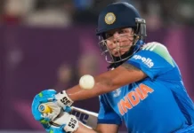 Richa Ghosh Breaks Record For Highest Score By No. 8 Or Lower In ODI World Cup Richa Ghosh celebrating record-breaking innings in ODI World Cup 2025