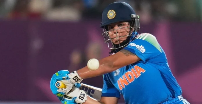 Richa Ghosh celebrating record-breaking innings in ODI World Cup 2025