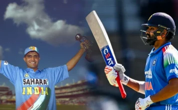 Most runs for India in ODIs: Rohit Sharma goes past Sourav Ganguly with valiant fifty Rohit Sharma celebrates fifty after surpassing Sourav Ganguly in most ODI runs for India