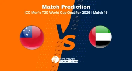 Samoa vs UAE Match Prediction, Super Six – ICC Men’s T20 World Cup Asia & EAP Qualifier 2025 – 16th Match