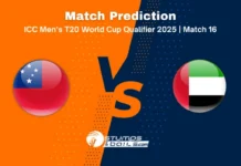 Samoa vs U.A.E 16th Match Prediction Super Six of ICC Men’s T20 World Cup Asia & EAP Qualifier 2025 SAM vs U.A.E 16th Match Prediction ICC Men’s T20 World Cup 2025
