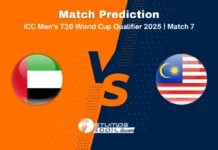 UAE vs Malaysia Match Prediction, ICC Men’s T20 World Cup Qualifier Match 7 UAE vs MLY 7th Match Prediction