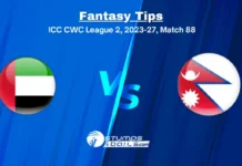 UAE vs Nepal Fantasy Picks ICC CWC League 2 2025 Match 88 Fantasy Cricket Picks UAE vs NEP Fantasy Picks