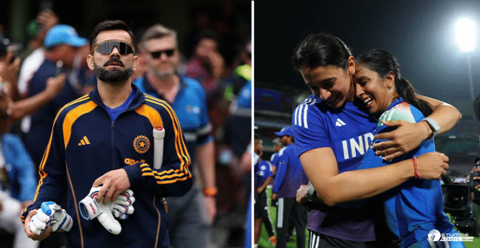 Virat Kohli reacts to India Women’s win vs Australia in Women’s World Cup 2025