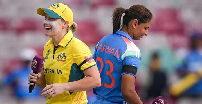 India Australia players black armbands World Cup 2025