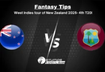 NZ vs WI 4th T20I Match Fantasy Tips – West Indies Tour of New Zealand 2025 NZ vs WI 4th T20I Match Fantasy Tips