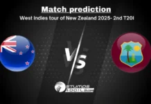 New Zealand vs West Indies, 2nd T20I Match Prediction – West Indies Tour of New Zealand 2025 NZ vs WI 2nd T20I Match Prediction