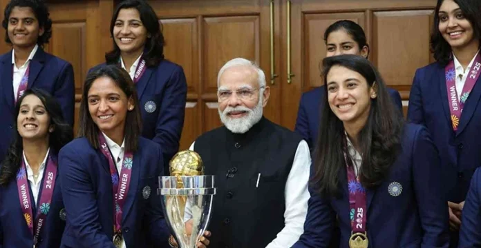 PM Modi meets Womens World Cup Champions in New Delhi