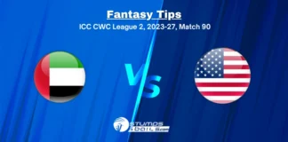 UAE vs USA 90th Fantasy Tips