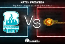 Brisbane Heat vs Perth Scorchers 6th Match Prediction, BBL 2025-26 BH vs PS 6th Match Prediction