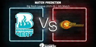 Brisbane Heat vs Perth Scorchers 6th Match Prediction, BBL 2025-26 BH vs PS 6th Match Prediction
