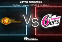 Perth Scorchers vs Sydney Sixers 1st Match Prediction of Big Bash League 2025-26 PS vs SS BBL 2025-26 1st Match Prediction