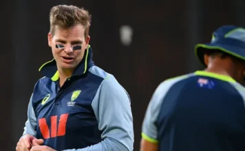 Steven Smith Trains With ‘Eye Blacks’ Ahead of Pink-Ball Ashes Test at Gabba Steve Smith eye black controversy