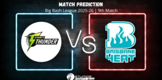 Sydney Thunder vs Brisbane Heat 9th Match Prediction, Big Bash League 2025-26 ST vs BH 9th Match Prediction