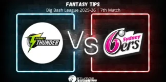 Sydney Thunder vs Sydney Sixers 7th Match Fantasy Tips of Big Bash League 2025-26 SIX vs THU 7th Match Fantasy Tips BBL 2025-26