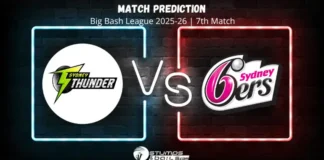 Sydney Thunder vs Sydney Sixers 7th Match Prediction of Big Bash League 2025-26 SIX vs THU 7th Match Prediction BBL 2025-26 Sydney Thunder vs Sydney Sixers